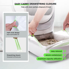 Bilibara extra-thick waste bags reduce spills around the litter area.
