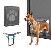 Billionchains dog screen door outer frame with magnetic closure for easy pet access.