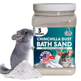 Billy Buckskin 3lb chinchilla dust bath jar for convenient small-pet grooming