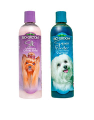 Bio-Groom dog shampoo bottle for gentle cleansing and brighter coat.