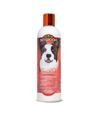 Bio-Groom Flea & Tick Shampoo bottle pour for easy application.