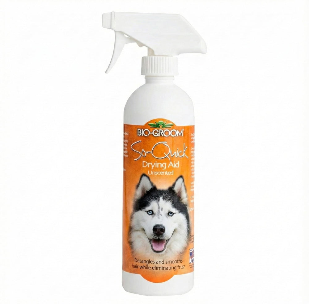 Bio-Groom So Quick Dry bottle pour speeding grooming sessions