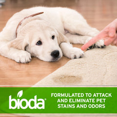 Bioda enzymatic cleaner neutralizing pet urine odor in room