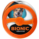 BIONIC Toss-N-Tug ring side view highlighting durable fetch and tug play.