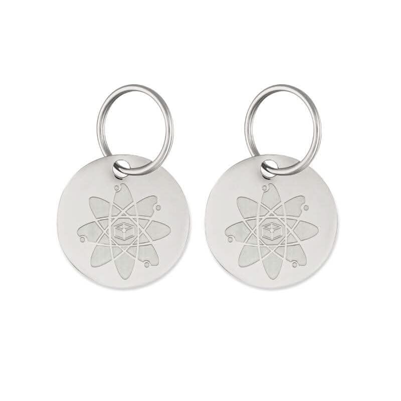 BIOPOWER PET Shield dog tag close-up showing toxin-free protection.
