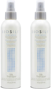 BioSilk for Dogs Deep Moisture Waterless Spray bottle — easy no-rinse grooming.
