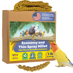 Birds LOVE millet sprays 1lb economy bag ready for foraging enrichment.