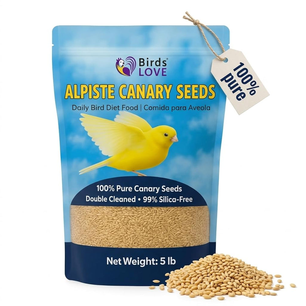 Birds LOVE alpiste canary seed bag β 5 lb, fresh and pure nutrition for small birds.