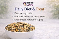 Birds LOVE Colorful variety with no artificial colors to attract the attention of parrots.