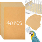 Birheatry gravel paper 40-piece pack for 11x17 cages keeps bedding clean.