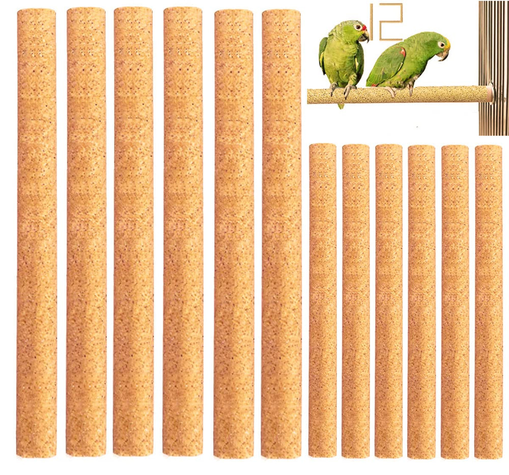 Birheatry sand perch covers, 10-inch yellow pack; promotes natural beak polishing for small birds.