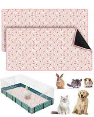 Bissap two-pack guinea pig cage liners fit 47x24 inches for a dry, clean enclosure.