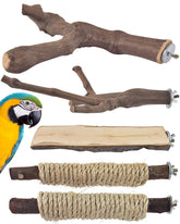 Bissap natural grapevine bird perch with textured surface for foot exercise and exploration