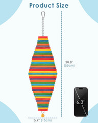 Bissap large bird toy with wooden blocks and chains for climbing