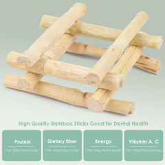 Bissap bamboo chew stick for guinea pigs supports chewing activity