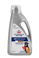 Bissell CrossWave Pet Pro Oxy bottle pour shows powerful cleaning for pet messes