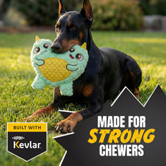 Bite Force blue kevlar-reinforced dog toy showing rugged durability for aggressive chewers