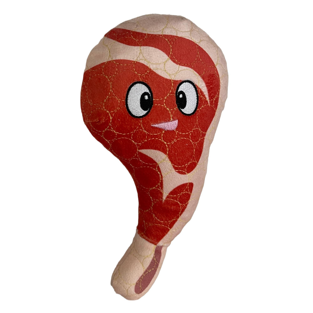 Bite Force Ribby dog toy with squeaker for engaging indoor play.