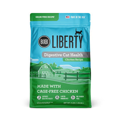 BIXBI Liberty digestive chicken front: cage-free protein for cats.