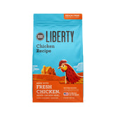 BIXBI Liberty grain-free dry dog food bag front shows fresh chicken recipe for high-protein nutrition.