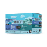 BIXBI Liberty wet cat food shreds chicken-salmon cans for protein-rich meals.