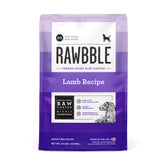 BIXBI Rawbble lamb bites close-up highlighting high-protein dog food.