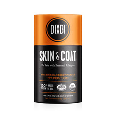 BIXBI Skin & Coat Support tub front helps dogs and cats maintain a healthy coat.