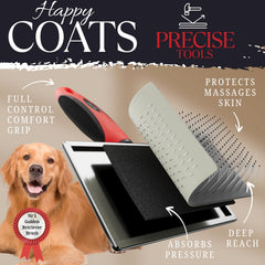 Bixy Pixy Dog Slicker Brush Large soft pad to reduce pressure during brushing