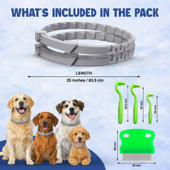 BKRMART flea collar waterproof design keeps protection during baths and rain.