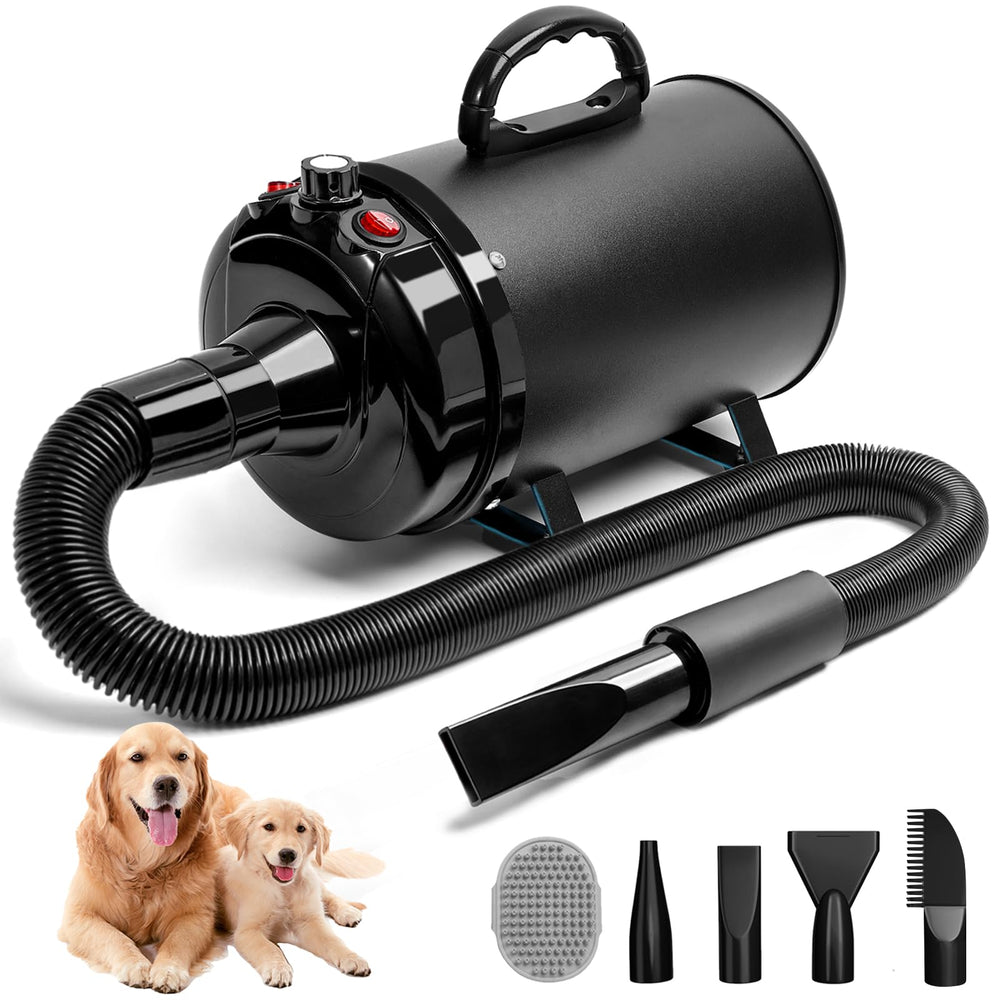 Blanlody High Velocity Dog Dryer front view highlights strong airflow for fast grooming.