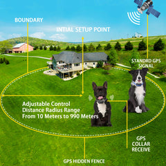 Blingbling Petsfun GPS fence boundary visualization for a safe play area