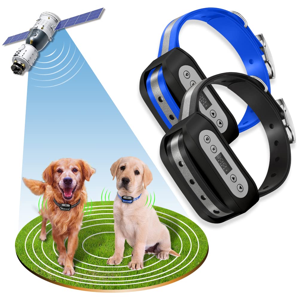 Blingbling Petsfun GPS fence system outdoor setup showing a defined boundary for pets