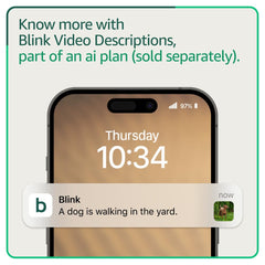 Blink Mini Pan-Tilt motion alerts push to your phone in real-time