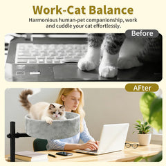 BlissBlaze cat desk bed height adjustment helps fit different desks and user heights