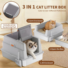 BlissBlaze XXXL high-side walls trap litter and protect floors effectively.