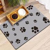 Blkjsgly dog food mat with absorbent surface preventing spills