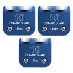 BLOTMS 3-Pack Detachable Ceramic Blade Kit front view shows quick blade swaps for grooming