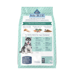 Blue Buffalo Baby BLUE puppy food serving bowl with kibble for daily energy