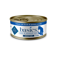 Blue Buffalo Basics Duck Entrée 3 oz can close-up for gentle digestion support