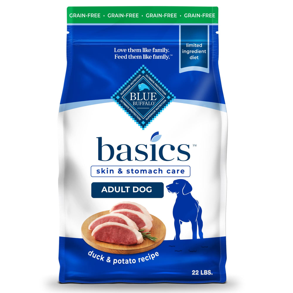 Blue Buffalo Basics duck-first kibble for easy digestion