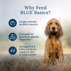 Blue Buffalo Basics single-protein salmon image communicates simple nutrition.