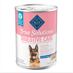 Blue Buffalo Blissful Belly wet dog food can with real chicken as the first ingredient.