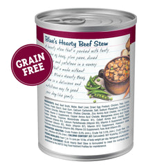 Blue Buffalo Blues Stew beef cans side view showcases hearty gravy