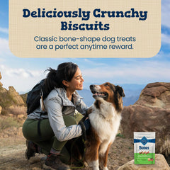 Blue Buffalo Bones small classic bone shape, iconic design with wholesome ingredients.