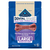 Blue Buffalo Dental Bones bag front for large dogs promotes dental care