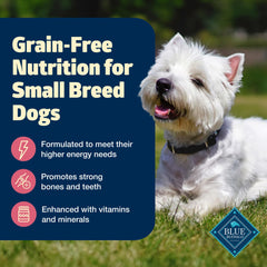Blue Buffalo Freedom kibble close-up shows grain-free chicken bites