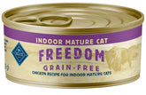 Blue Buffalo Freedom wet cat food with chicken recipe shows real chicken first ingredient for indoor cats