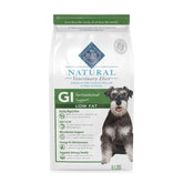 Blue Buffalo GI GI Gastrointestinal Support Low Fat Dry Dog Food bag front highlighting digestive-friendly formula.