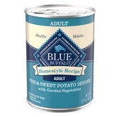Blue Buffalo Homestyle fish-first-ingredient highlights natural flavor dogs love.
