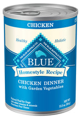 Blue Buffalo Homestyle real chicken first ingredient enhances flavor.